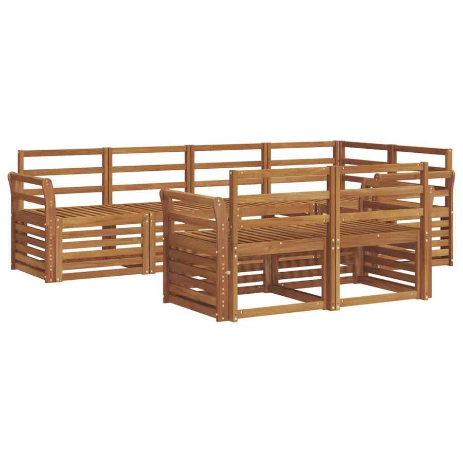 Ensemble de canapé d'angle 7 pcs Naturel - 2