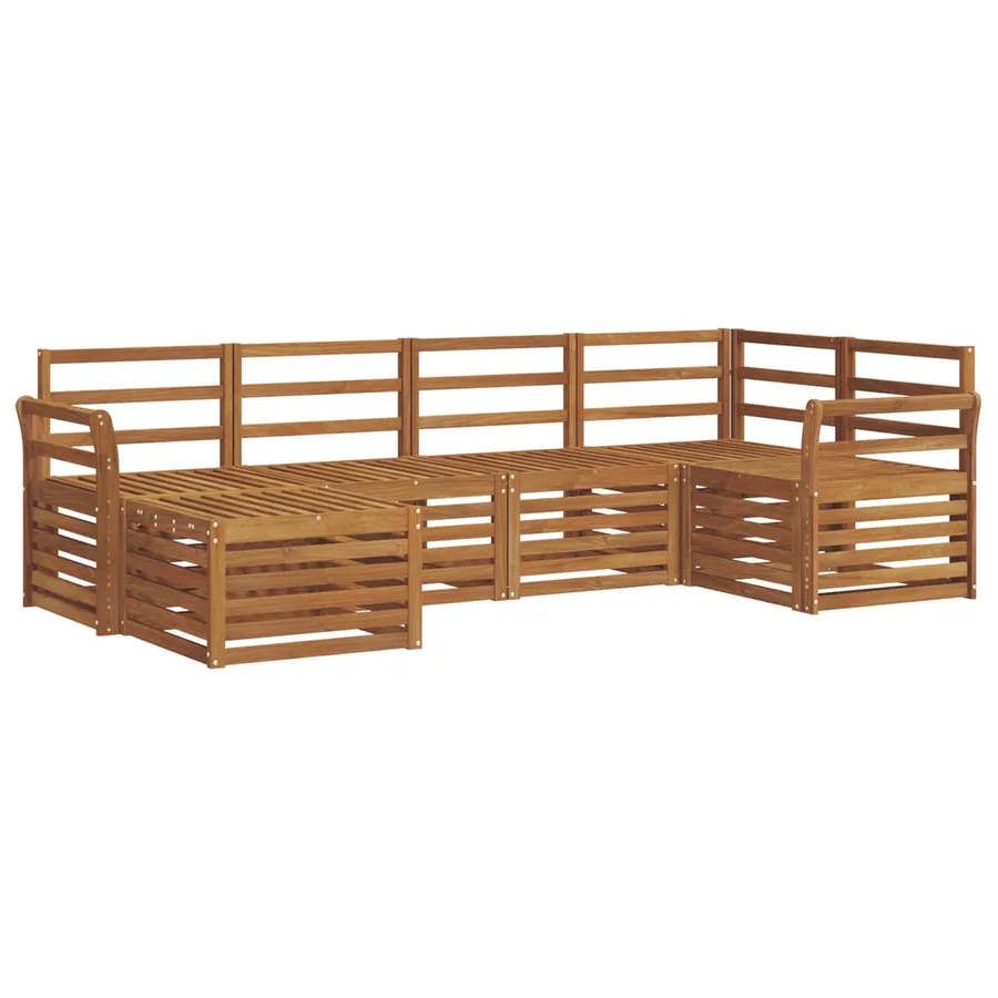 Ensemble de canapé d'angle 6 pcs Naturel - 2