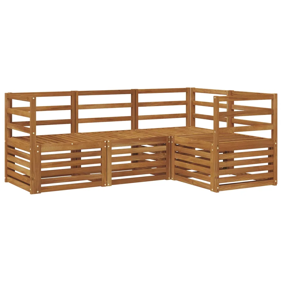 Ensembles de canapés 4 pcs Naturel Bois d'Acacia Massif - 2