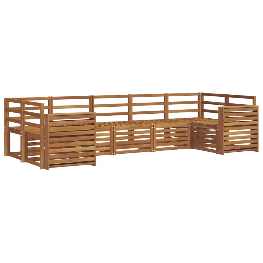 Ensemble de canapé d'angle 7 pcs Naturel - 2