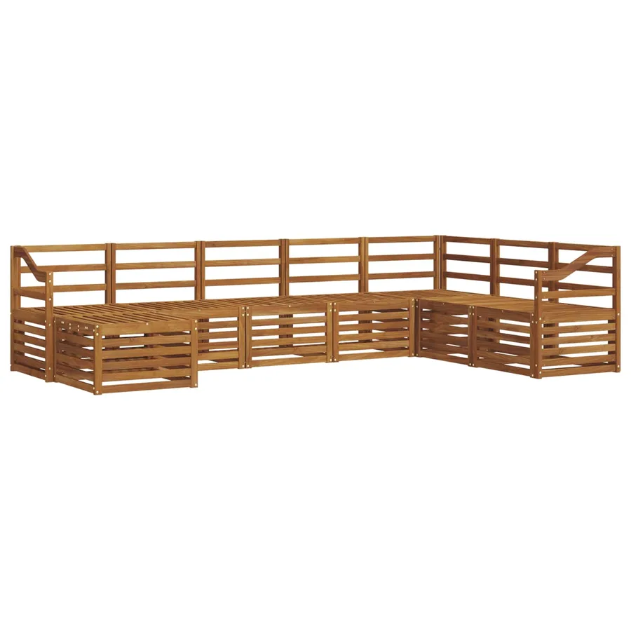 Ensemble de canapés d'extérieur 8 pcs Naturel - 2