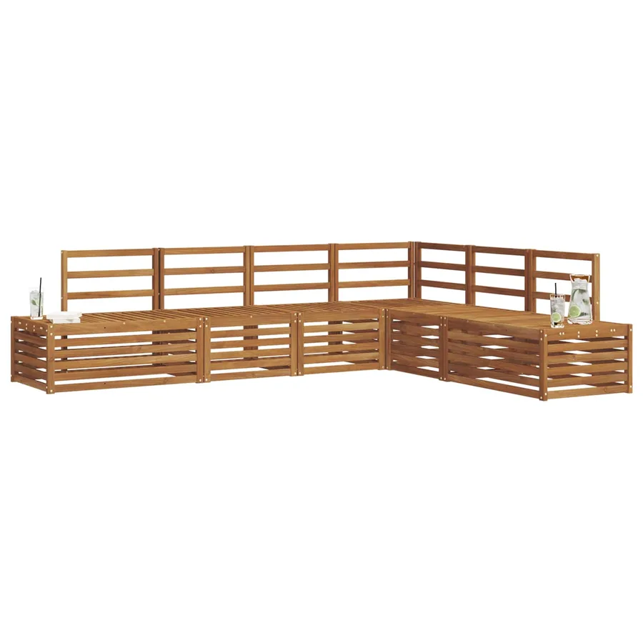 Ensemble de canapés d'extérieur Naturel 273 x 213,5 x 73 cm - 3