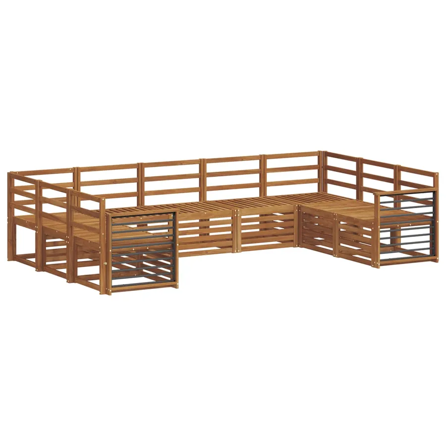 Ensemble de canapé d'angle 9 pcs Naturel - 2