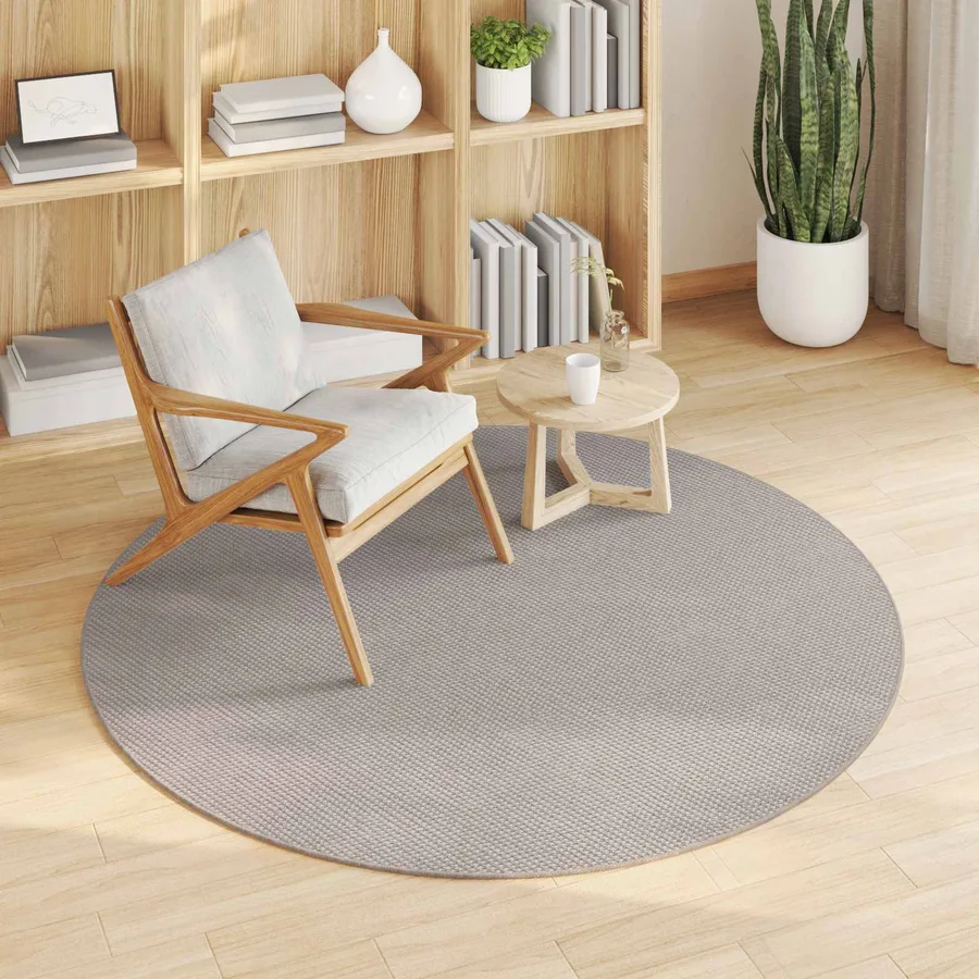 Tapis de surface Rond LUGO Taupe Ø 200 CM Polyester - 3