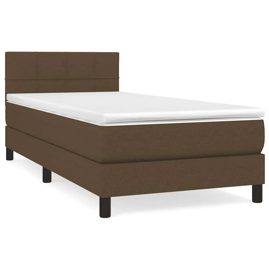Sommier à lattes de lit avec matelas Marron foncé 90x200 cm - 2