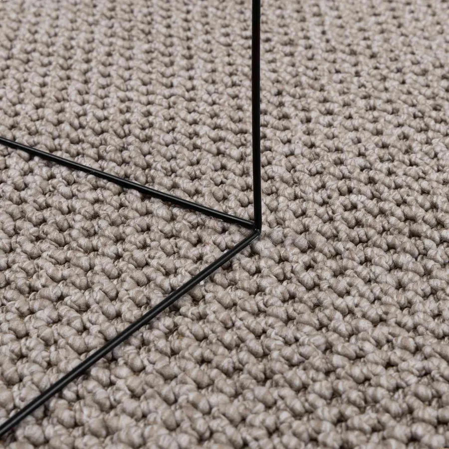 Tapis de surface LUGO Crème et Taupe 200 x 80 cm Polyester - 5