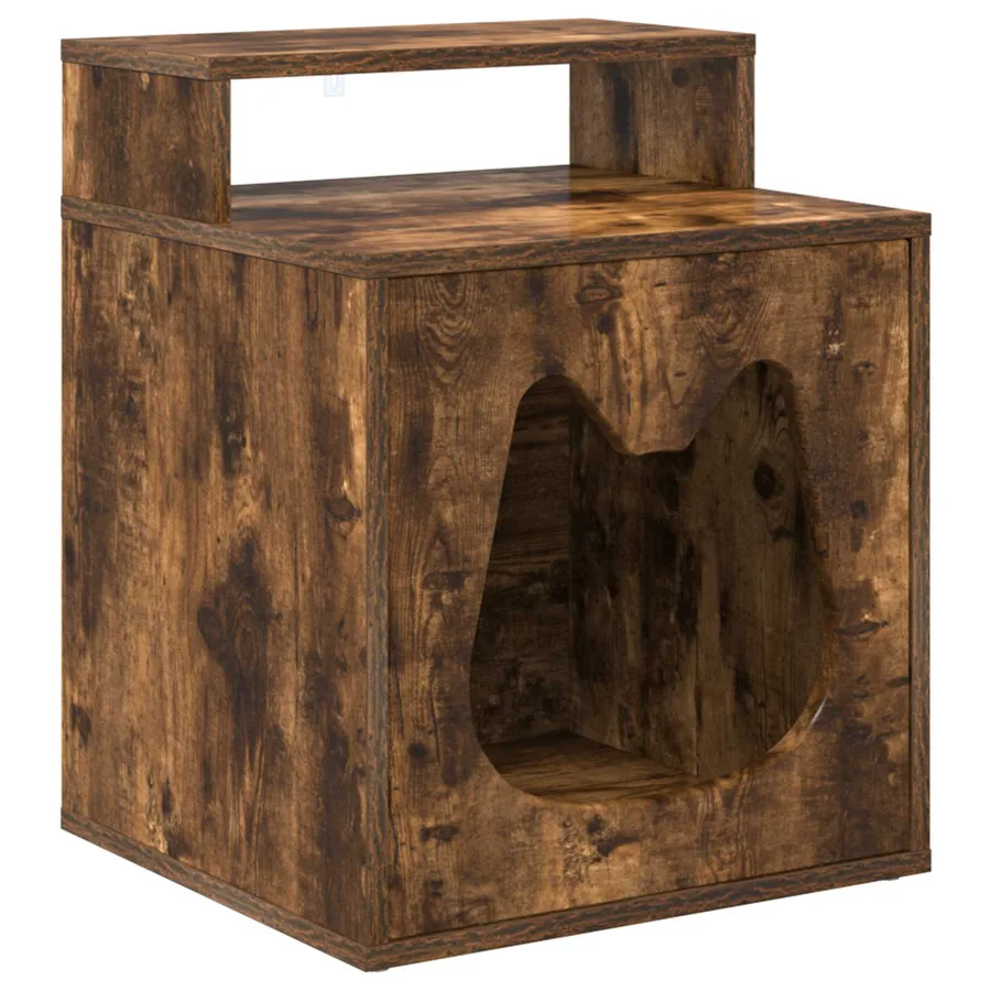 Maison pour chat Chêne fumé 42,5 x 40 x 53,5 cm - 2