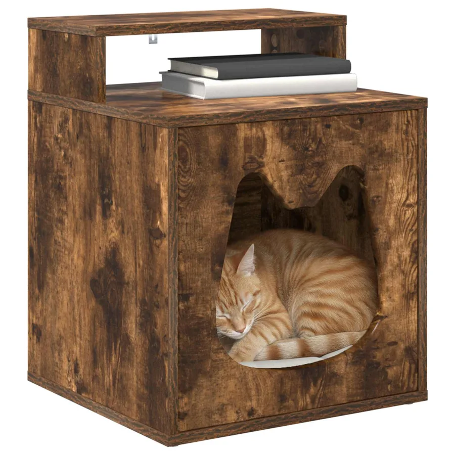 Maison pour chat Chêne fumé 42,5 x 40 x 53,5 cm - 3