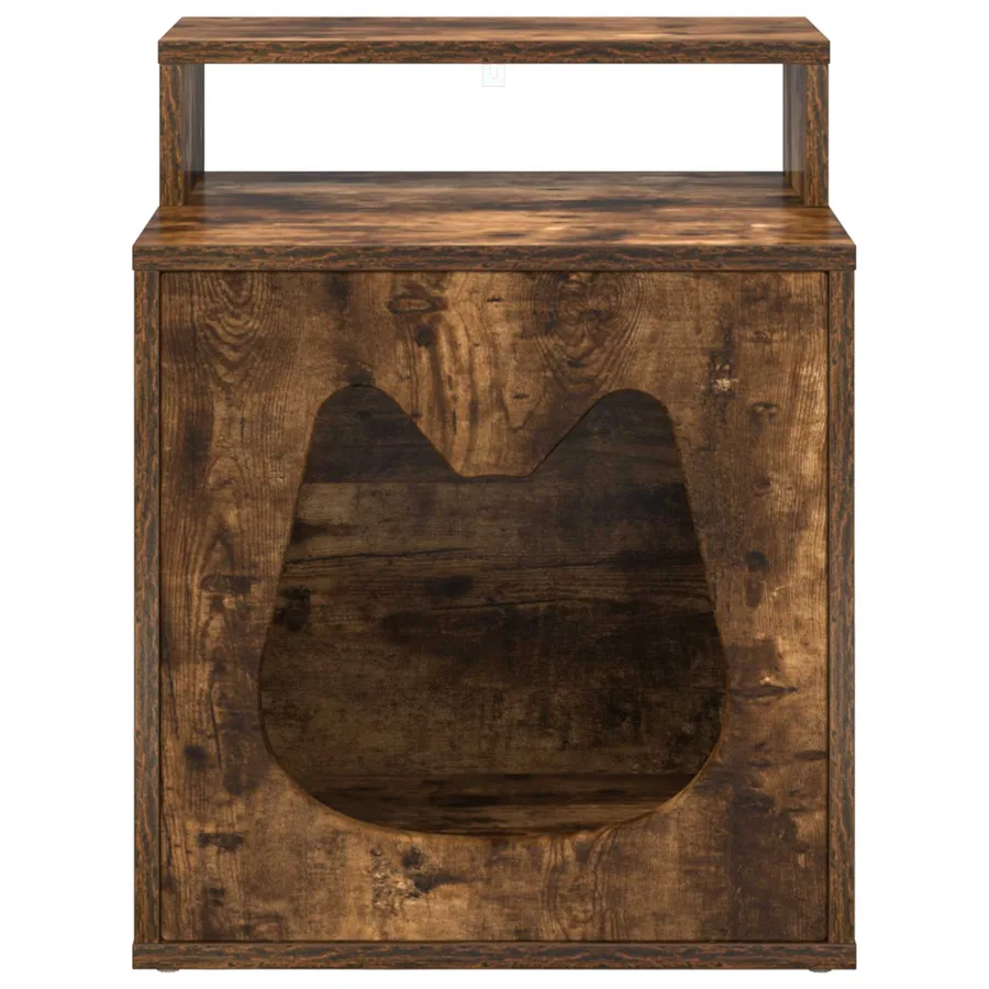 Maison pour chat Chêne fumé 42,5 x 40 x 53,5 cm - 5