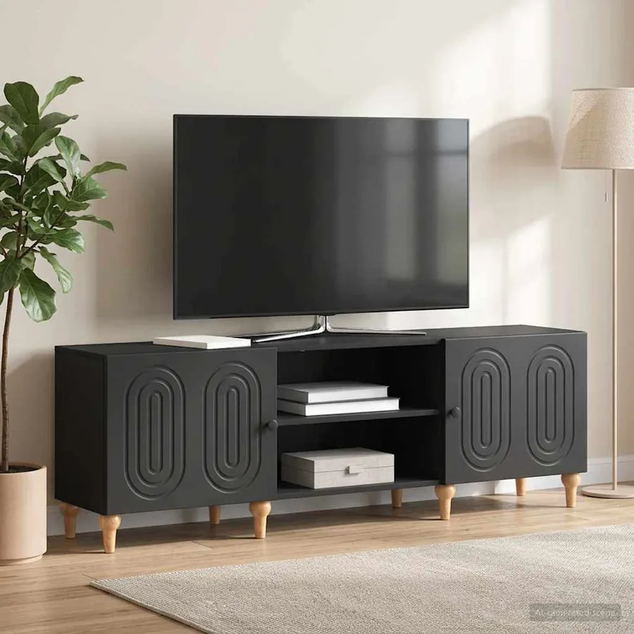 Meuble TV Noir 150 x 31 x 50 cm Bois d'ingénierie