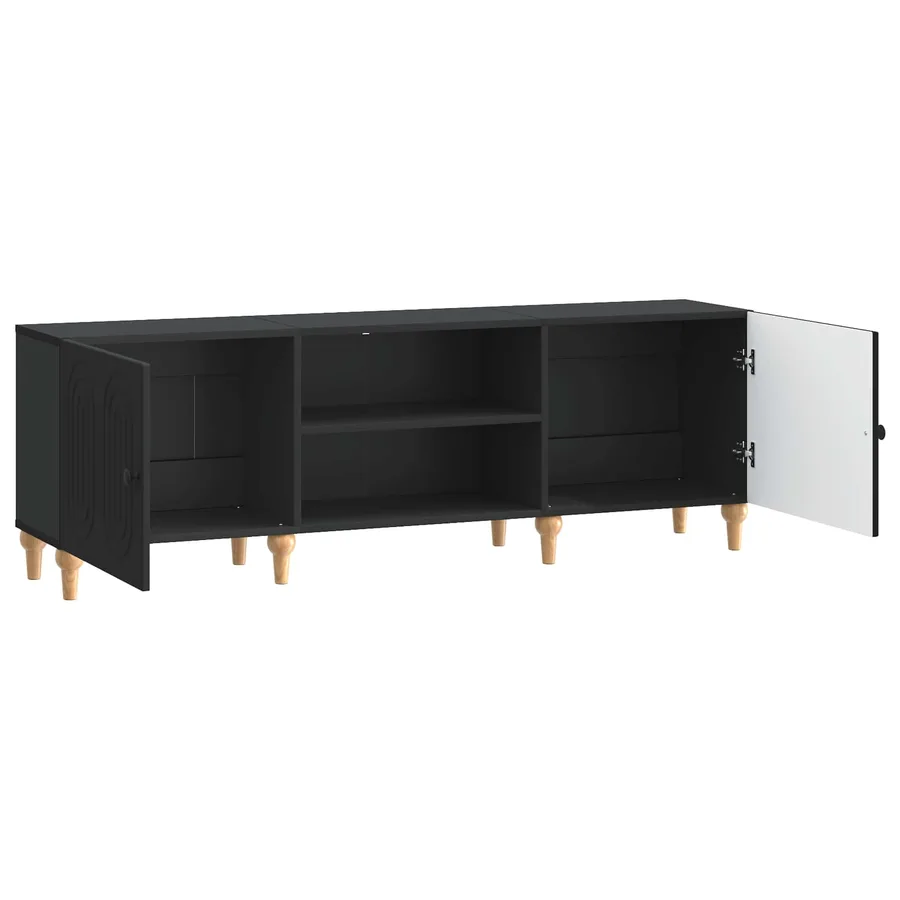 Meuble TV Noir 150 x 31 x 50 cm Bois d'ingénierie - 5