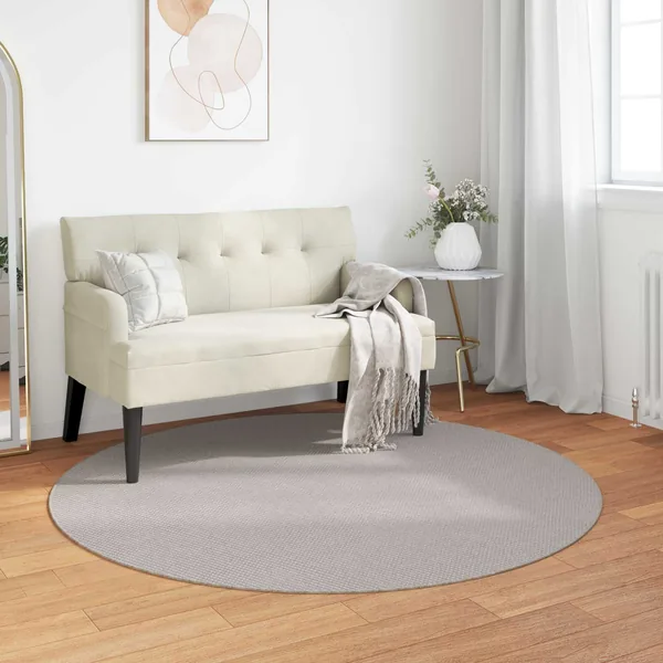 Tapis de surface Rond LUGO Crème Ø 200 CM Polyester