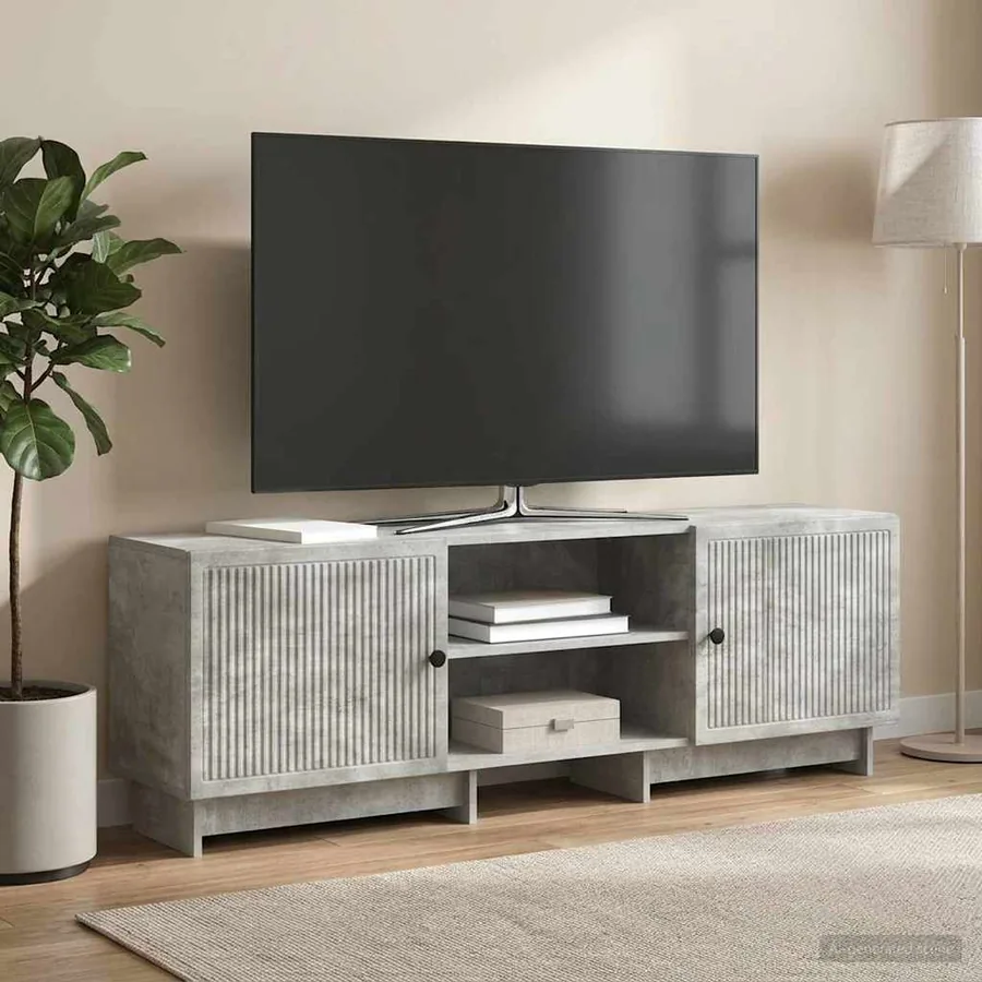 Meuble TV Gris Béton 150 x 31 x 50 cm Bois d’ingénierie