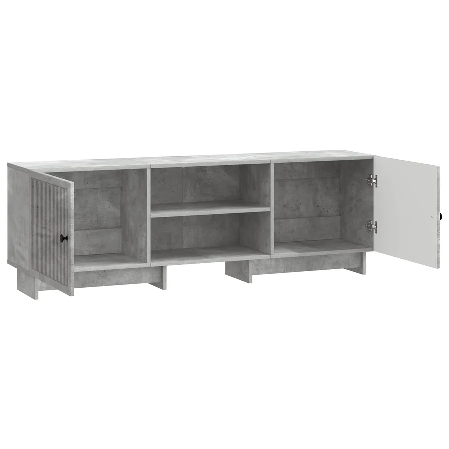 Meuble TV Gris Béton 150 x 31 x 50 cm Bois d’ingénierie - 5