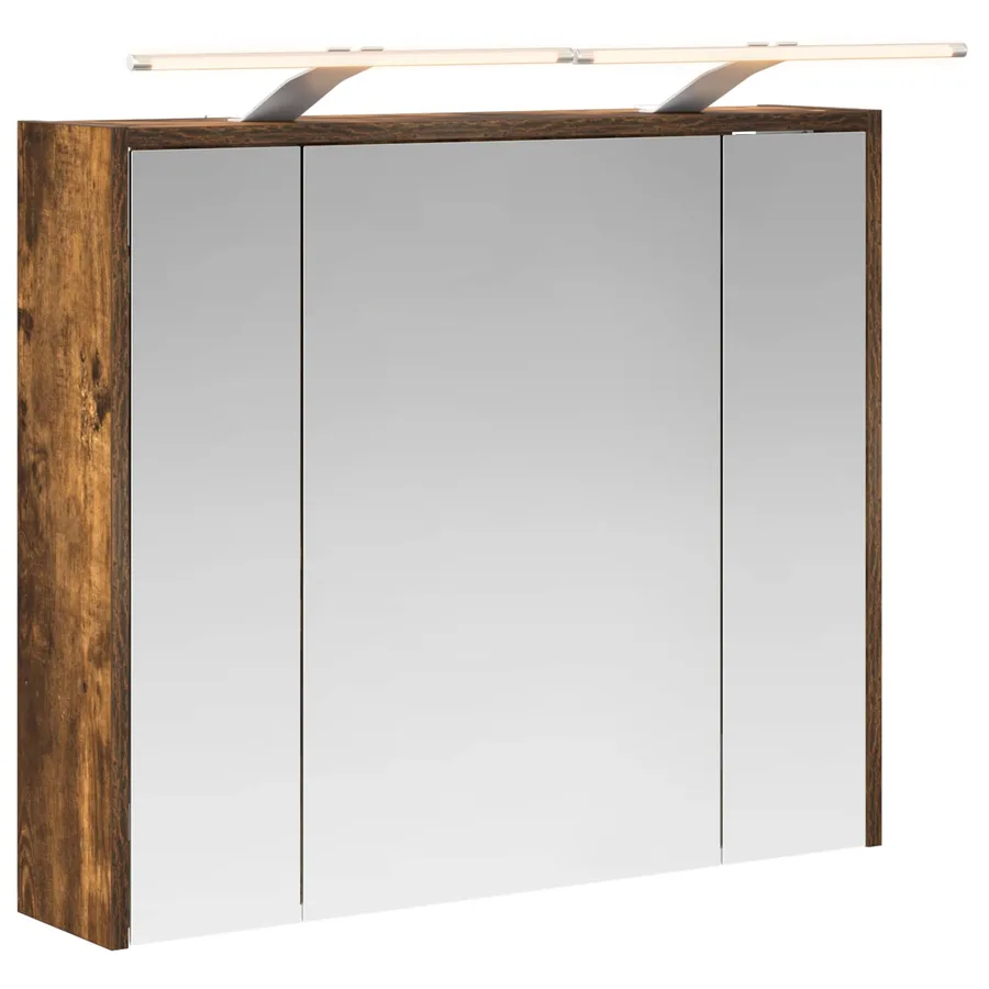 Armoire Miroir de Salle de Bain Chêne fumé 73,5 x 16 x 62,5 cm - 2