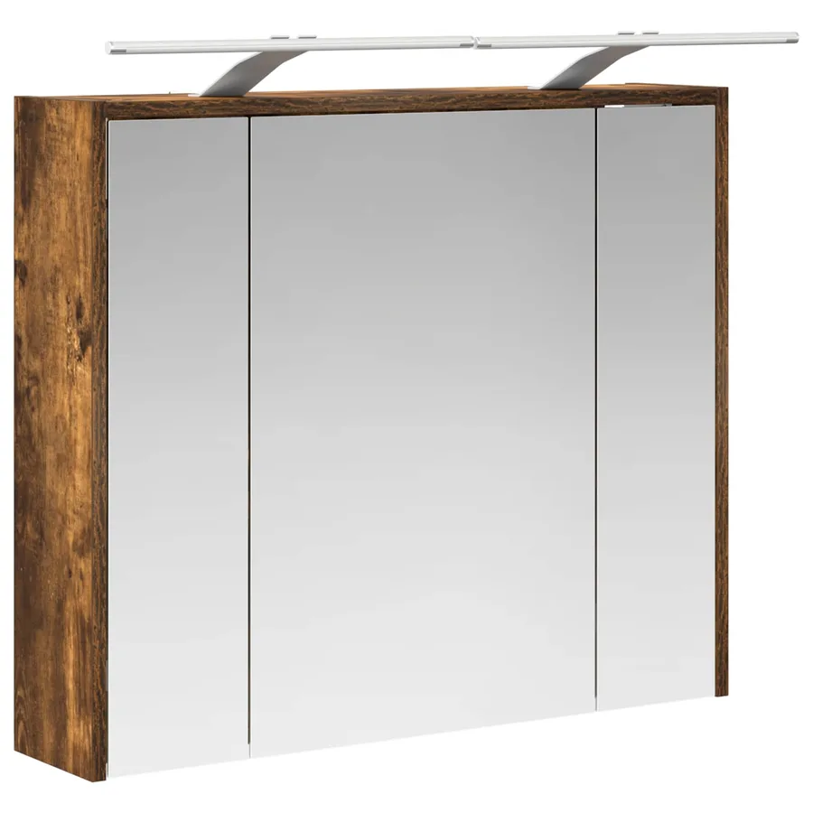 Armoire Miroir de Salle de Bain Chêne fumé 73,5 x 16 x 62,5 cm - 5