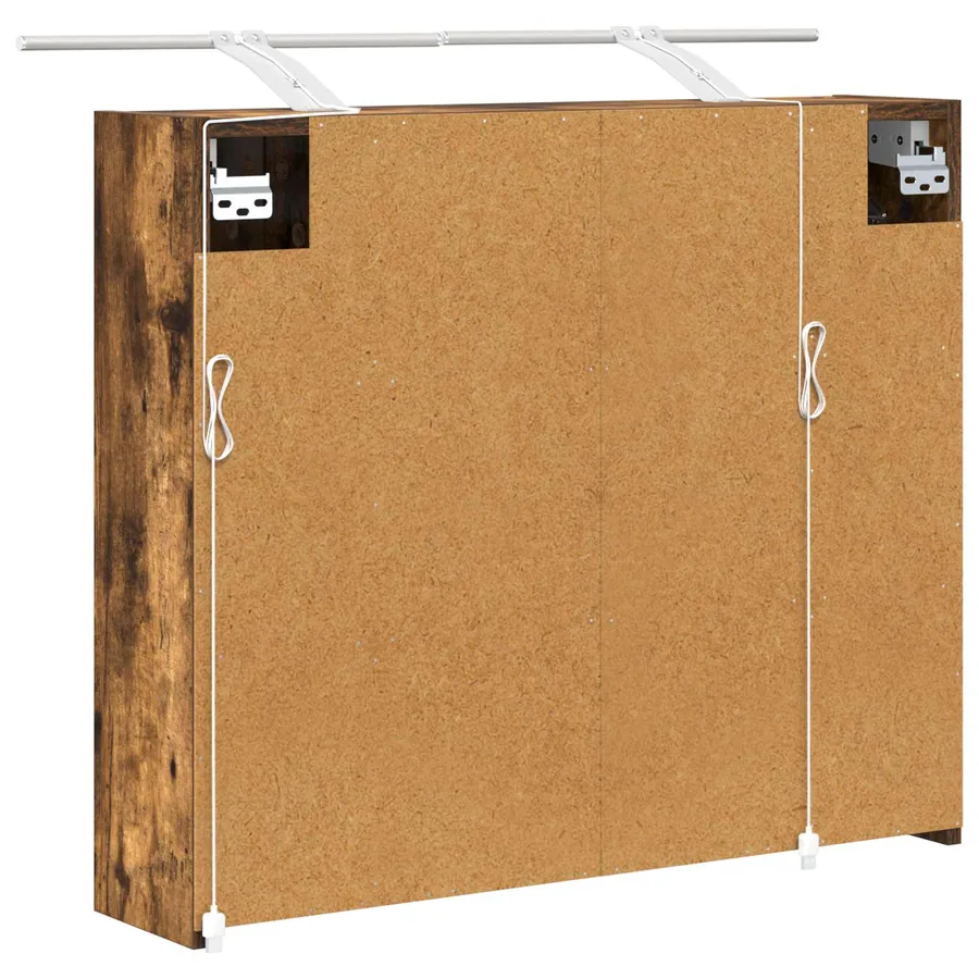 Armoire Miroir de Salle de Bain Chêne fumé 73,5 x 16 x 62,5 cm - 9