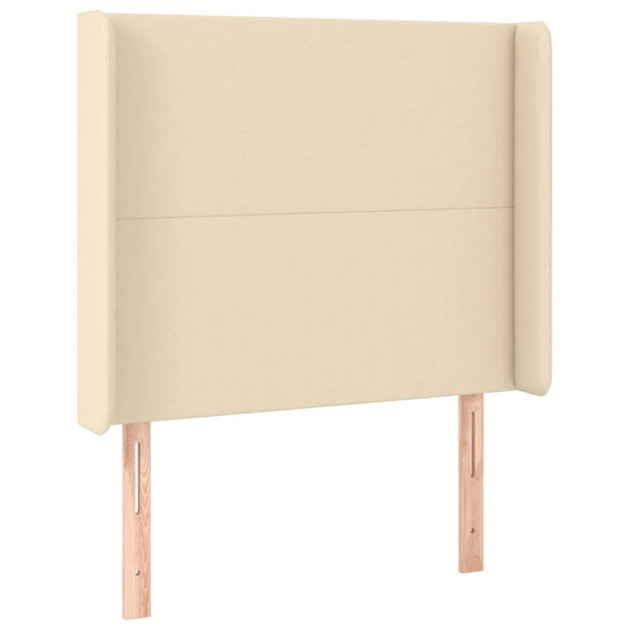 Sommier à lattes de lit avec matelas Crème 90x200 cm Tissu - 6