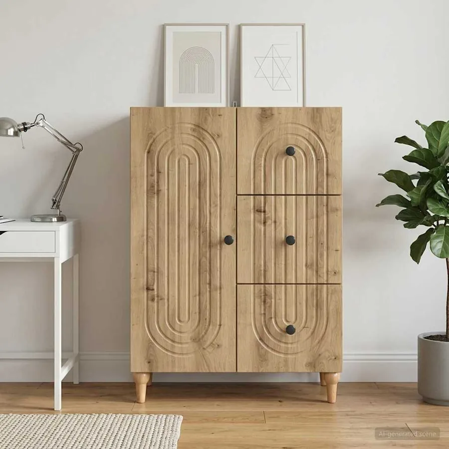 Buffet Chêne artisanal 66 x 34,5 x 90 cm Bois d'ingénierie