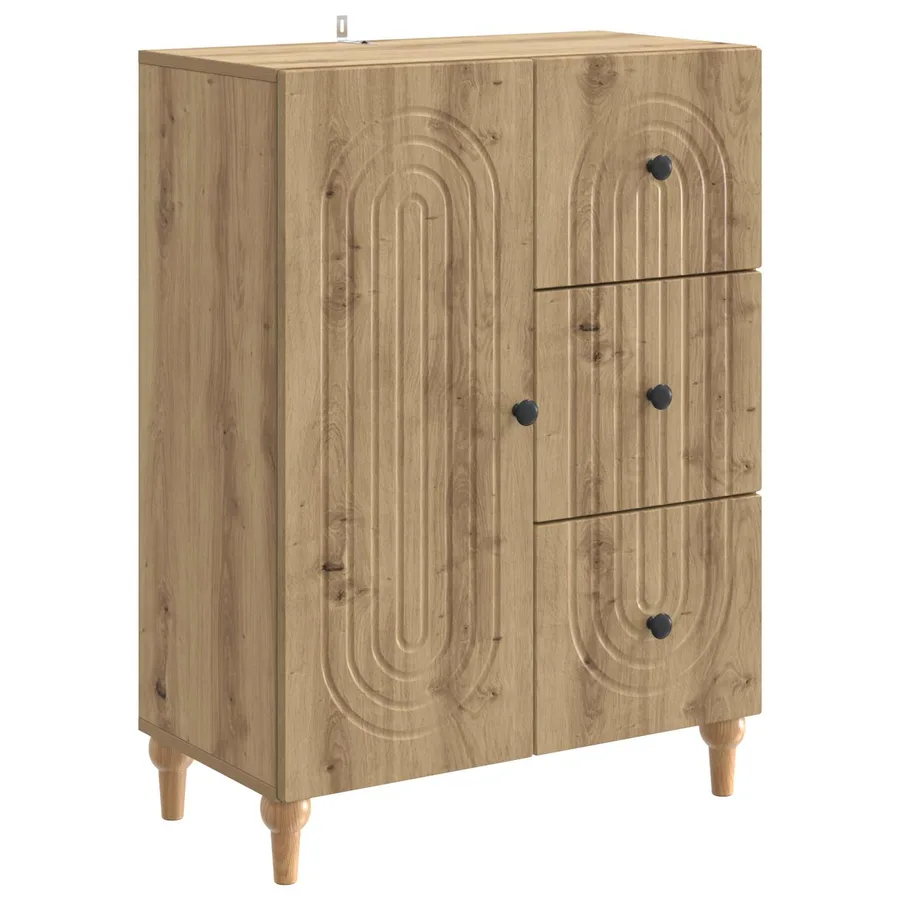 Buffet Chêne artisanal 66 x 34,5 x 90 cm Bois d'ingénierie - 2