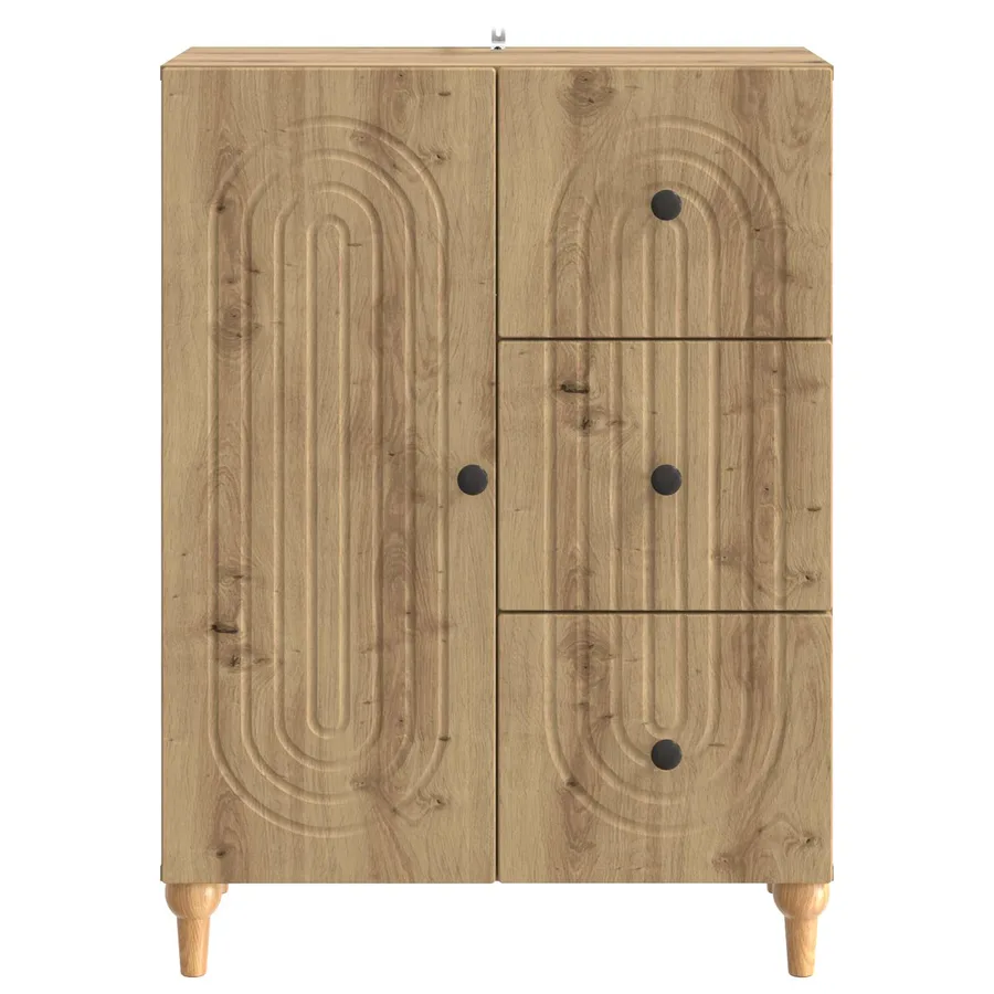Buffet Chêne artisanal 66 x 34,5 x 90 cm Bois d'ingénierie - 6
