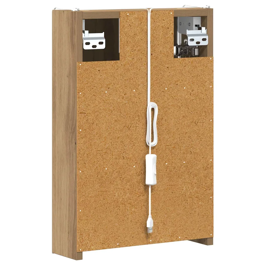 Armoire Miroir de Salle de Bain Chêne artisan 33 x 11,5 x 50 cm - 9