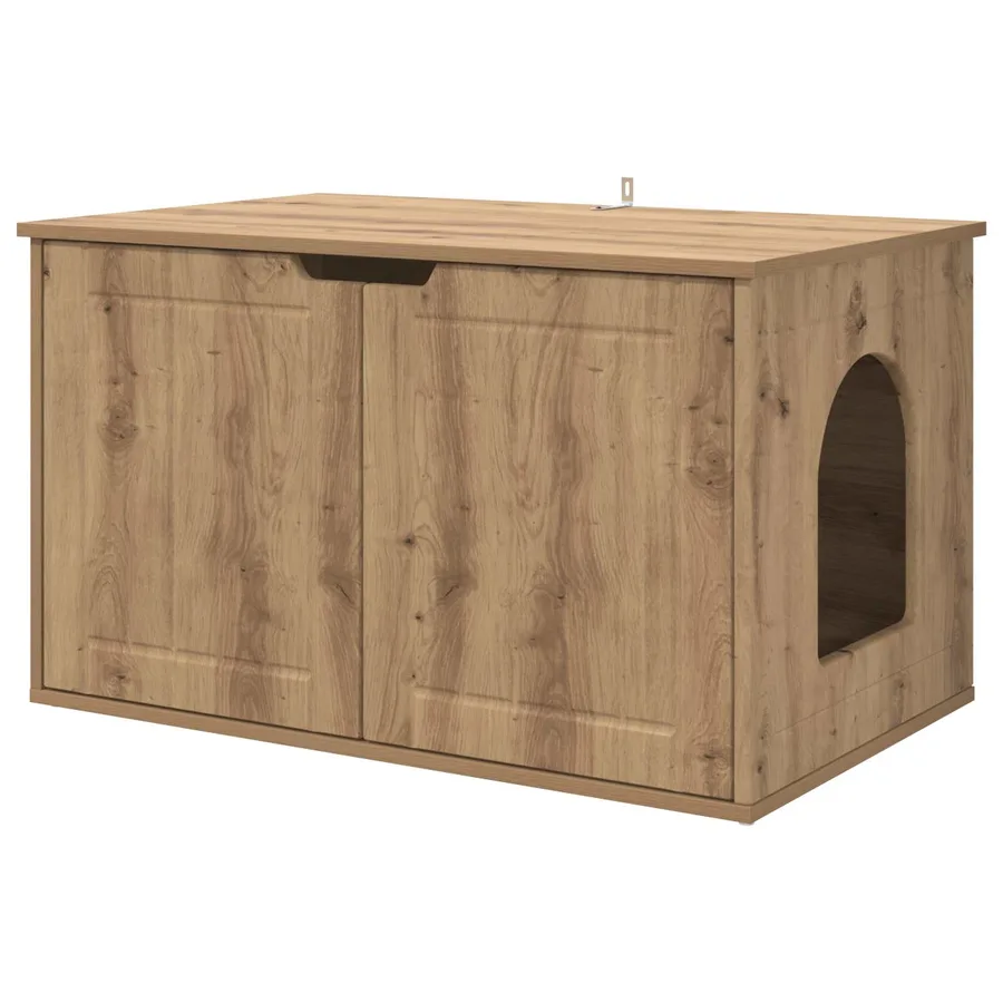 Maison pour chat Chêne artisan 85 x 55 x 50,5 cm - 2