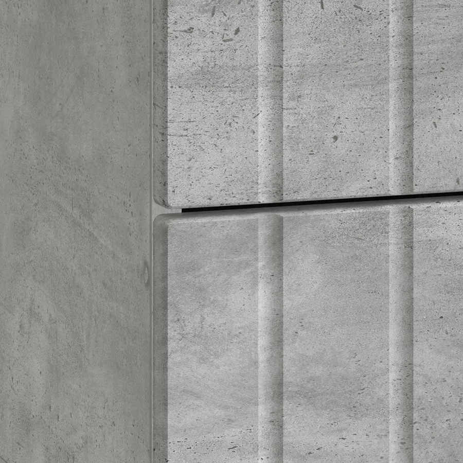Cabinet de chevet 2 pcs Gris béton 43 x 34,5 x 49,5 cm - 10