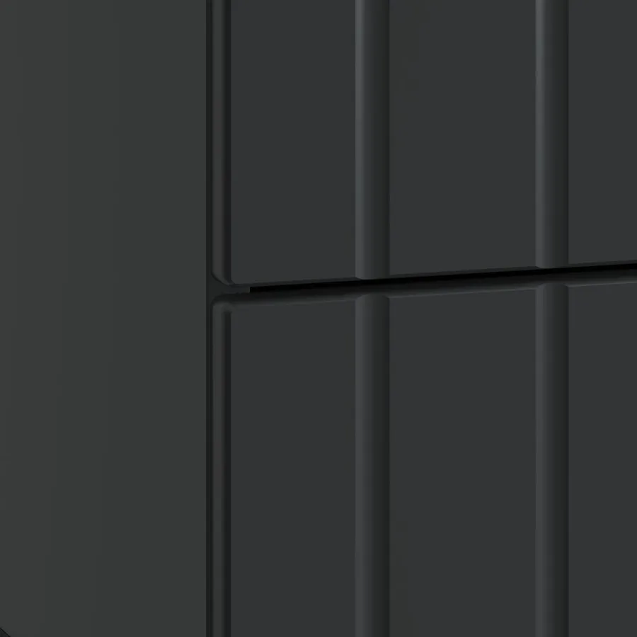 Cabinet de chevet avec tiroir 2 pcs Noir 43 x 34,5 x 49,5 cm - 10