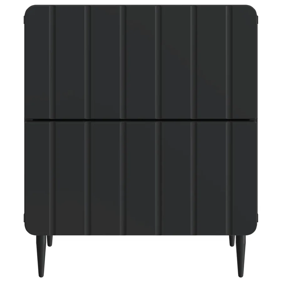 Cabinet de chevet avec tiroir 2 pcs Noir 43 x 34,5 x 49,5 cm - 7