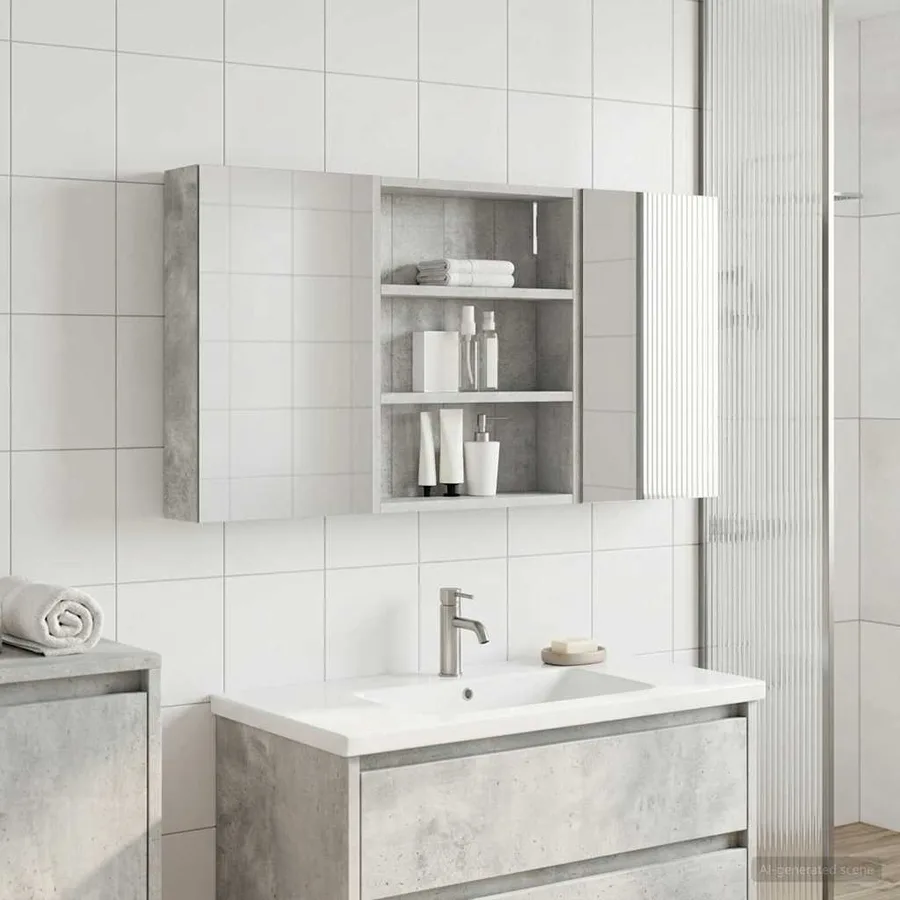 Ensemble de Meubles de Salle de Bain 3 pcs 100 x 10,5 x 50 cm - 4