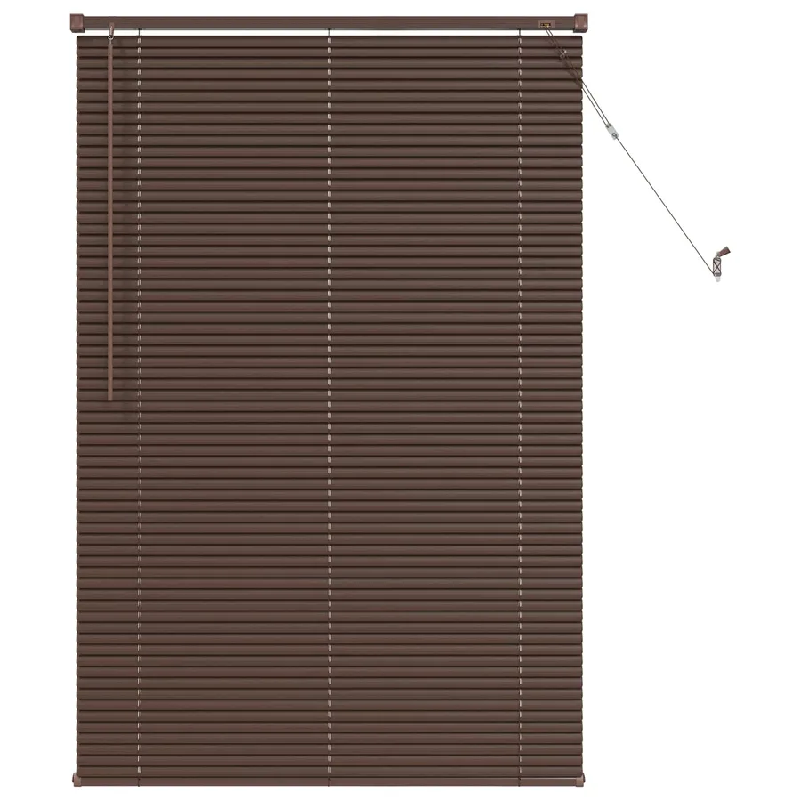 Store Vénitien Marron foncé avec motif 150 x 70 cm 25 mm PVC - 2