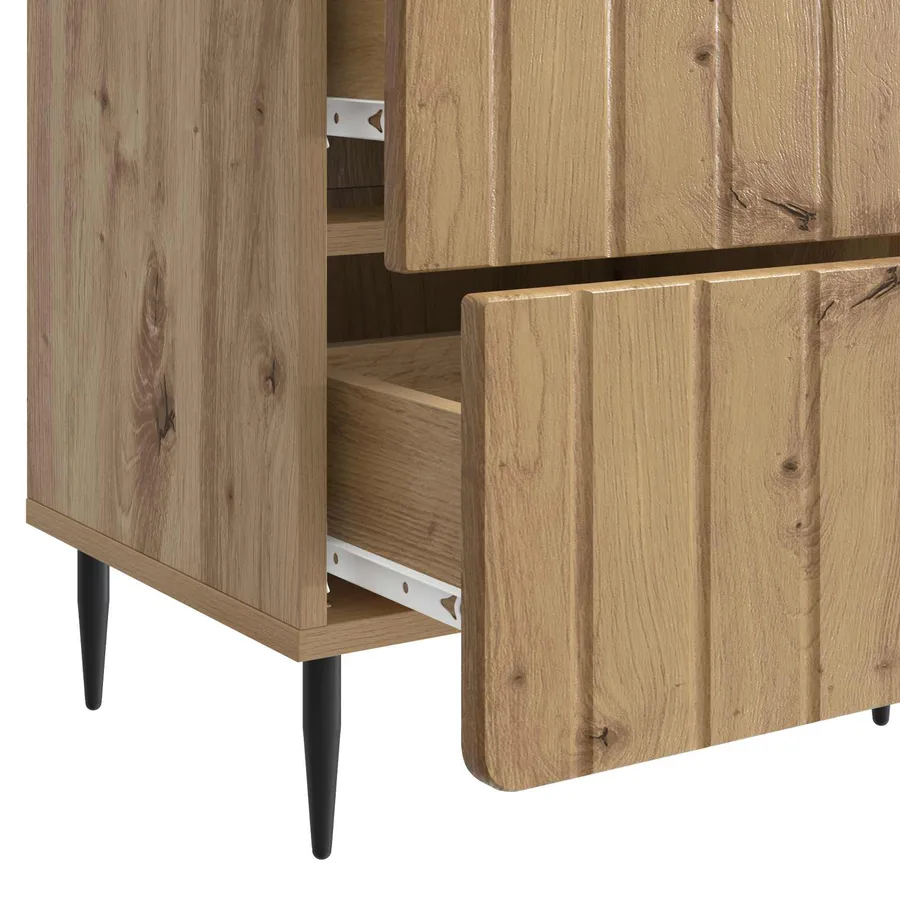 Cabinet de chevet 2 pc Chêne artisanal 43 x 34,5 x 49,5 cm - 11