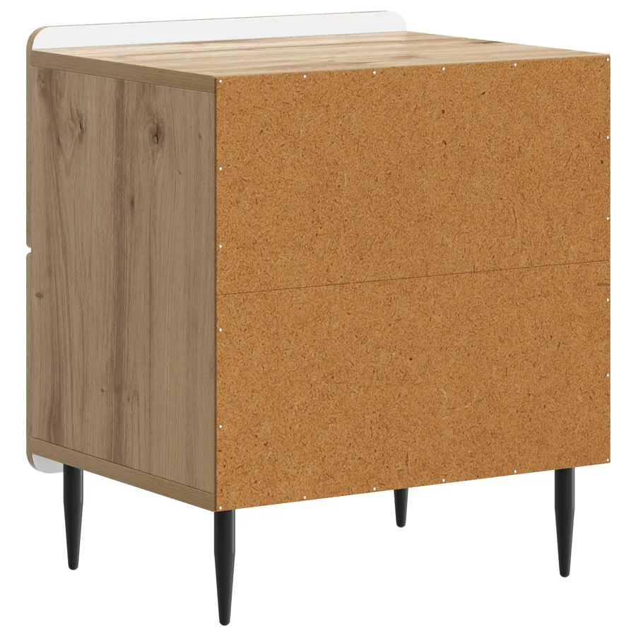 Cabinet de chevet 2 pc Chêne artisanal 43 x 34,5 x 49,5 cm - 9