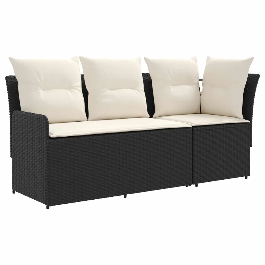 Sofa de jardin avec accoudoirs et sofa d'angle 2 Pièce Rotin PE - 2