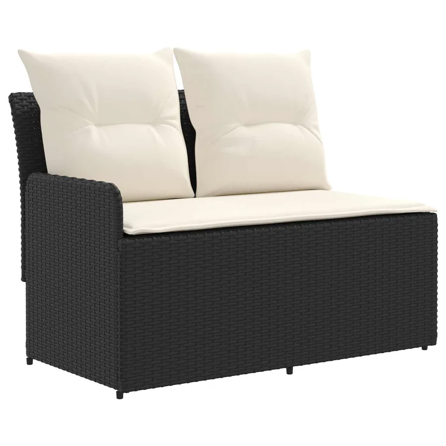 Sofa de jardin avec accoudoirs et sofa d'angle 2 Pièce Rotin PE - 5
