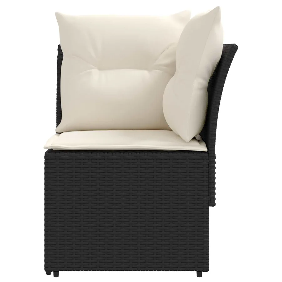 Sofa de jardin avec accoudoirs et sofa d'angle 2 Pièce Rotin PE - 6