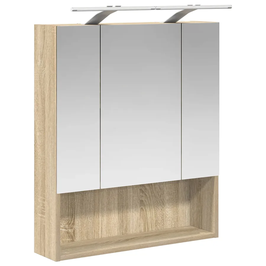 Armoire Miroir de Salle de Bain Chêne Sonoma 60 x 14.5 x 70 cm - 5