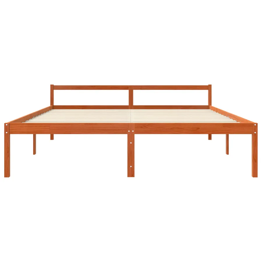 Cadre de lit Cire marron 180 x 200 cm Bois de pin massif - 4