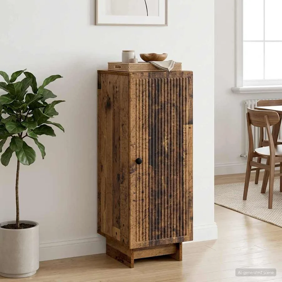 Buffet Bois ancien 33 x 34,5 x 90 cm Bois d'ingénierie - 4