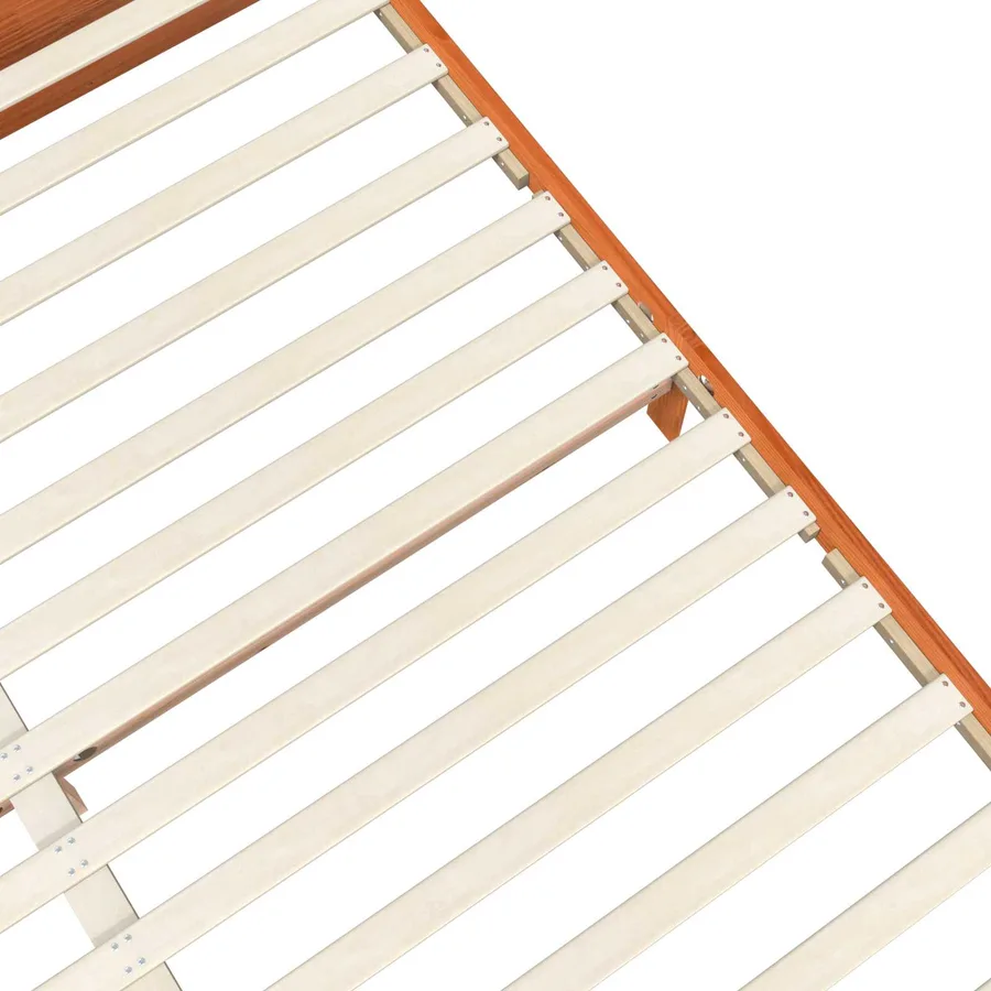 Cadre de lit Cire marron 140 x 200 cm Bois de Pin Massif - 7