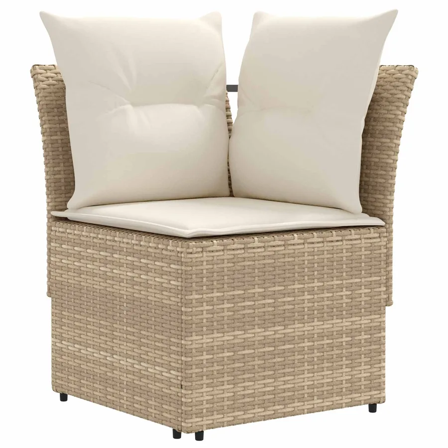 Ensembles de meubles 7 pcs Beige et crème Rotin PE - 4