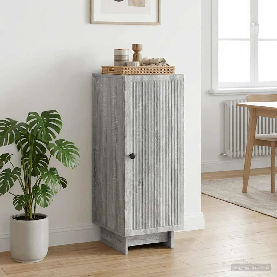 Buffet Sonoma gris 33 x 34,5 x 90 cm Bois d'ingénierie - 4