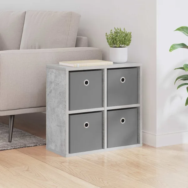 Buffet avec tiroir Gris béton 49,5 x 22 x 47 cm