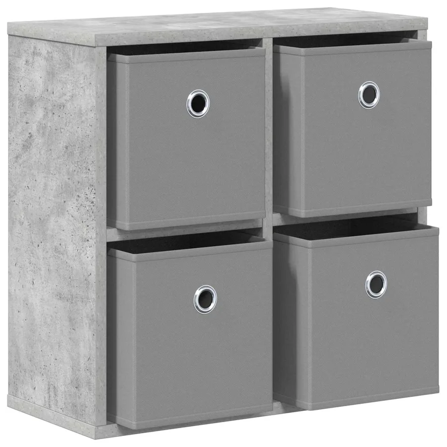 Buffet avec tiroir Gris béton 49,5 x 22 x 47 cm - 5