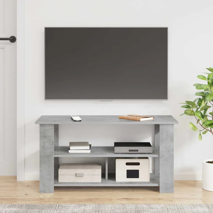 Support de télévision Gris béton 100 x 40 x 50 cm - 4