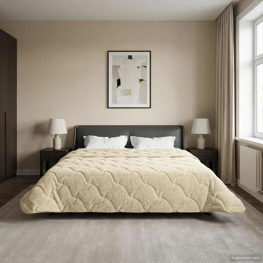 Duvet d'été simple Matelassé Crème 200 x 200 cm - 4