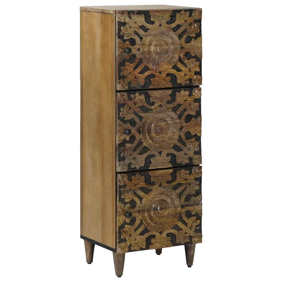 Buffet Haut Marron 40 x 33,5 x 110 cm Bois de mangue massif