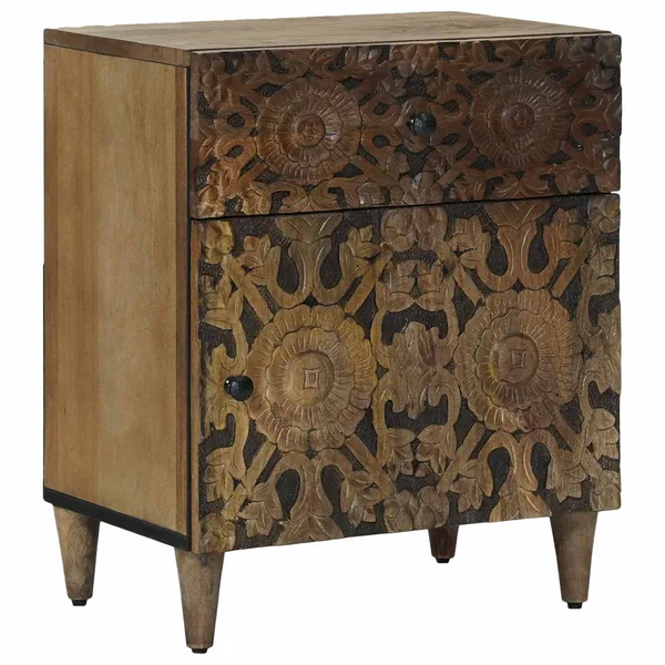 Armoire de lit Marron 50 x 33 x 60 cm Bois de mangue massif