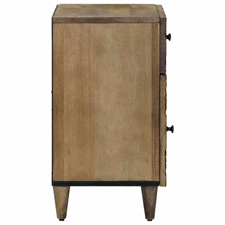 Armoire de lit Marron 50 x 33 x 60 cm Bois de mangue massif - 4